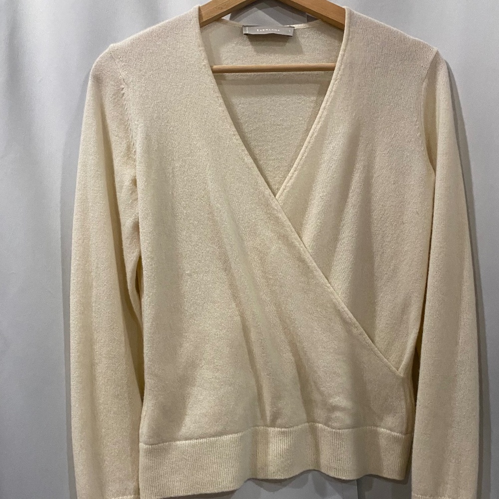Everlane - Cashmere Faux Wrap sweater